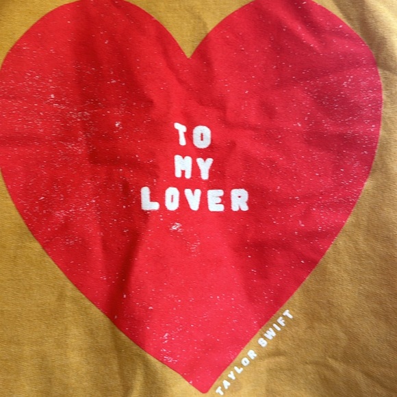 Taylor Swift Merch Lover Yellow Crop Sweater - Picture 5 of 5